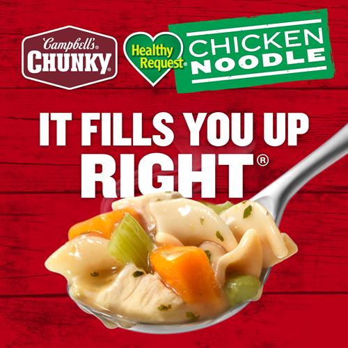 Campbells Chunky Soup, Healthy Request Chicken Noodle Soup, 18.8 Ounce Can