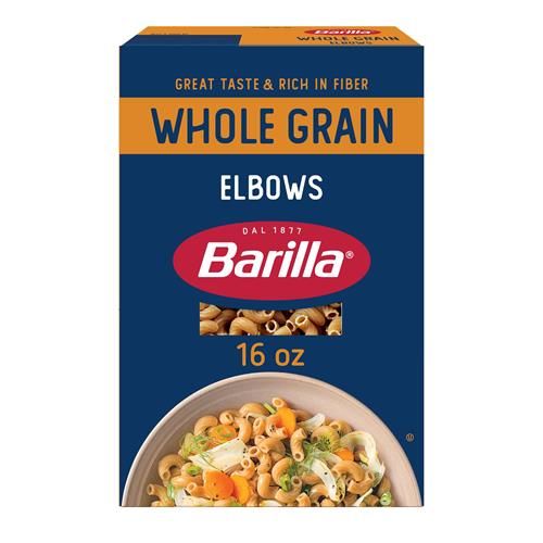 Barilla Whole Grain Elbows Pasta, 16 Oz. Box - Non-Gmo Pasta Made With 100% Whole Grain Durum Wheat - Great Source Of Fiber
