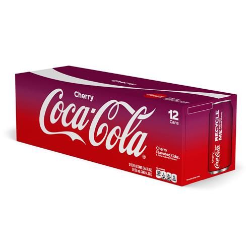 Coca-Cola Cherry Coke Soda, 12 Fl Oz (Pack Of 12)