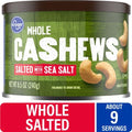 Kroger Whole Sea Salted Cashews 8.5 oz