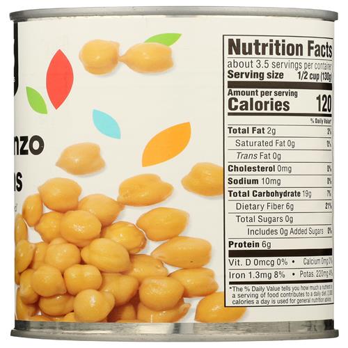 Whole Foods Market Unsalted Garbanzo Beans, 15.5 Oz
