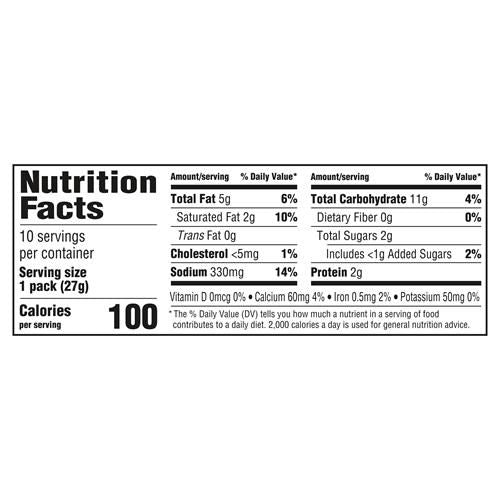 Handi-Snacks Ritz Crackers N Cheesy Dip Snack Packs, 10 Snack Packs