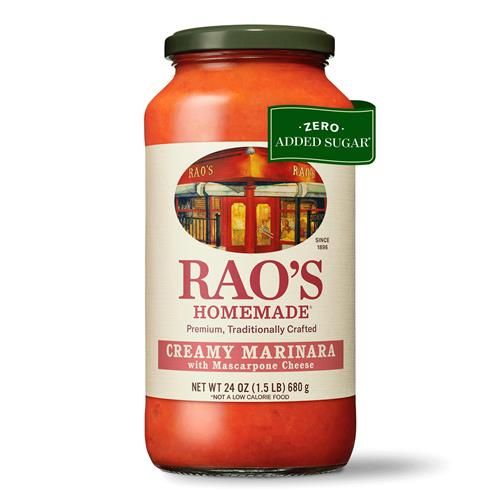 Raos Homemade Creamy Marinara Sauce With Mascarpone, 24 Oz, Tomato Sauce, All Purpose, Premium Quality, Tomatoes From Italy And Olive Oil