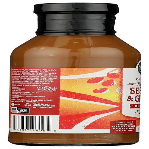 Whole Foods Market Organic Toasted Sesame And Ginger Dressing, 12 Fz
