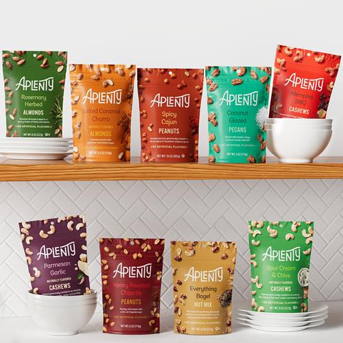 Aplenty Everything Bagel Nut Mix, 8 Oz