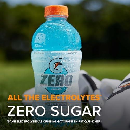 Gatorade Thirst Quencher Zero Sugar Sports Drink, Orange, 20Oz Bottles, 8 Pack, Electrolytes For Rehydration