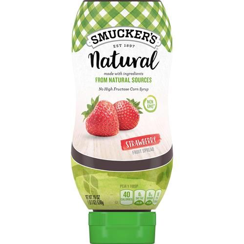 Smuckers Natural Strawberry Squeezable Fruit Spread, 19 Ounces