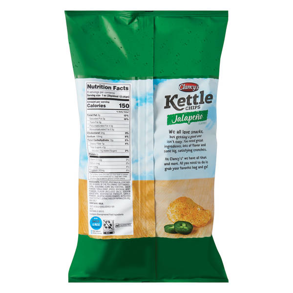 Clancy's Jalapeño  Kettle Chips, 8 oz