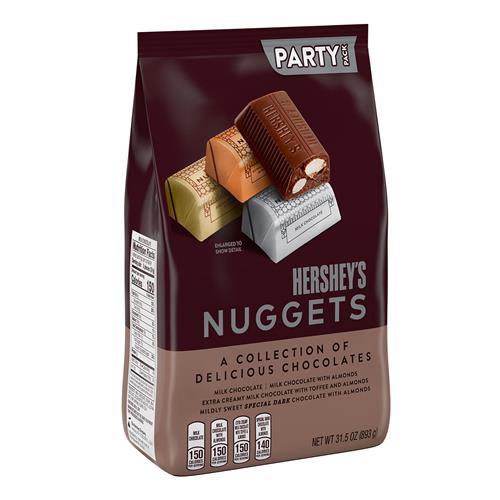Hersheys Nuggets Assorted Chocolate Candy Party Pack, 31.5 Oz