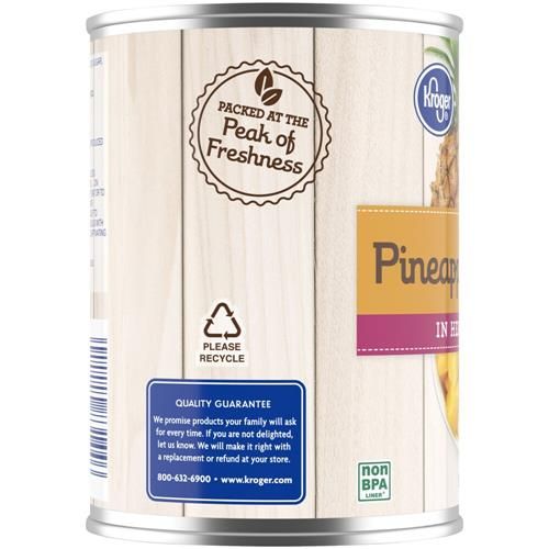 Kroger Canned Pineapple Chunks in Heavy Syrup 20 oz