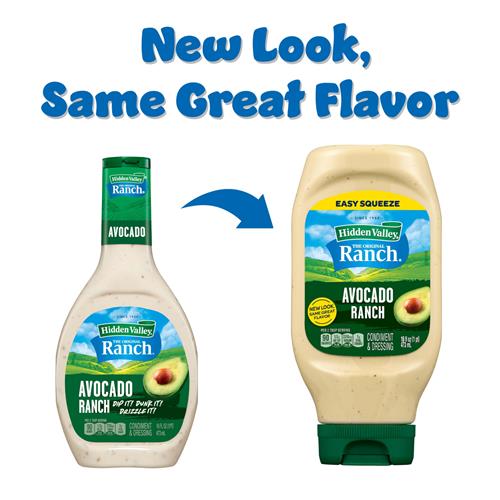 Hidden Valley Avocado Ranch Topping And Dressing, 16 Fluid Ounce Bottle (Package May Vary)