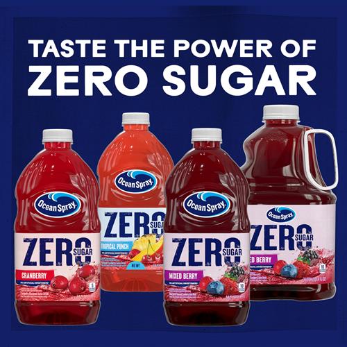 Ocean Spray Zero Sugar Cranberry Juice Drink, Cranberry Juice Drink Sweetened With Stevia, 64 Fl Oz Bottle