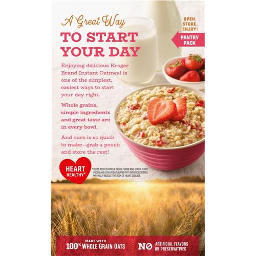 Kroger Strawberries & Cream Instant Oatmeal 8 ct