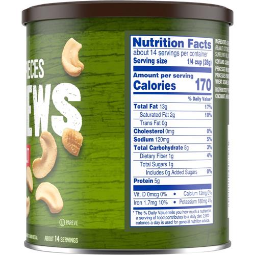 Kroger Salted Halves & Pieces Cashew Nuts 14 oz