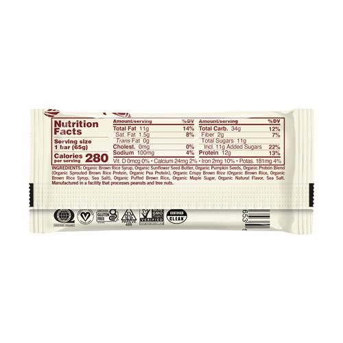 Gomacro Macrobar Organic Vegan Protein Bars - Maple Sea Salt (2.3 Ounce Bars, 12 Count)