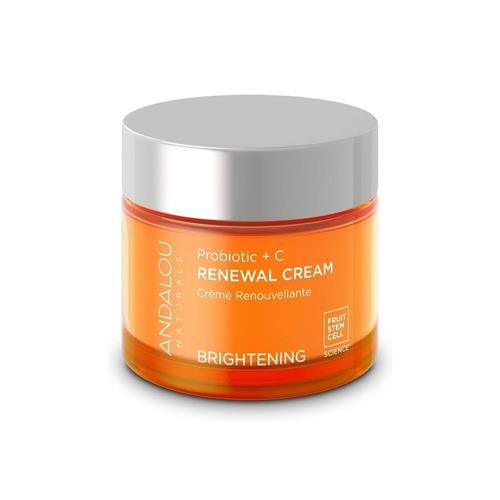 Andalou Naturals Probiotic + C Renewal Cream, Probiotic Plus C, Complexion Enhancing Face Moisturizer, Helps Promote Firmer Skin & More Even Skin Tone, Lightweight Hydrating Facial Moisturizer, 1