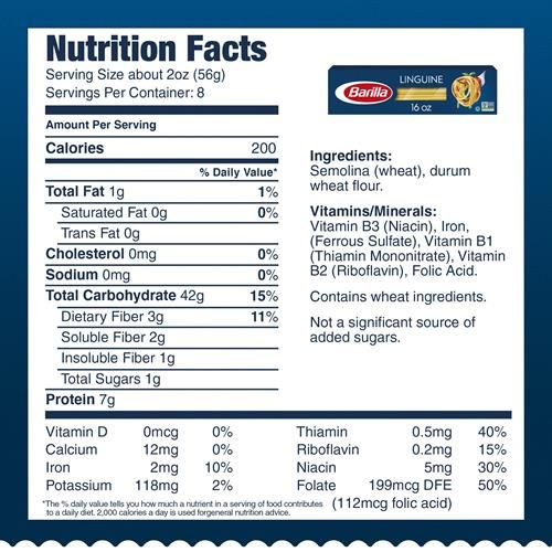 Barilla Linguine Pasta, 16 Oz. Box - Non-Gmo Pasta Made With Durum Wheat Semolina - Italys #1 Pasta Brand - Kosher Certified Pasta