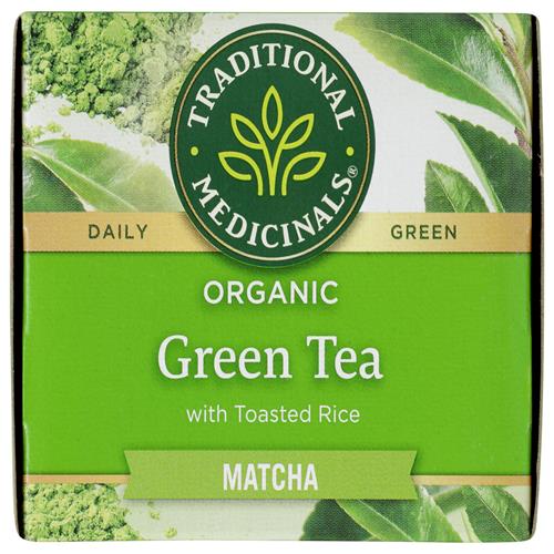 Traditional Medicinals, Tea Herbal Green Matcha Toasted Rice Organic, 16 Count
