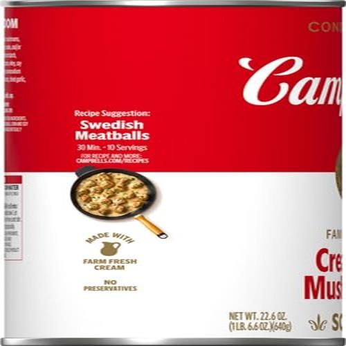 Campbells Condensed Cream Of Mushroom Soup, 22.6 Oz Family Size Can
