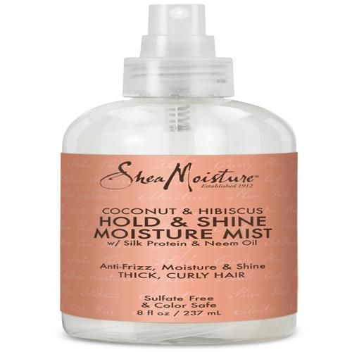 Sheamoisture Hold And Shine Moisture Mist For Thick, Curly Hair Coconut And Hibiscus For Frizz Control 8 Oz