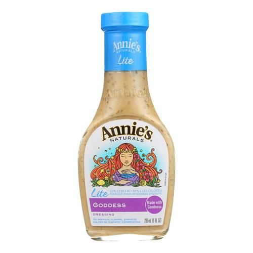 Annies Lite Goddess Salad Dressing, Vegan, Non-Gmo, 8 Oz.