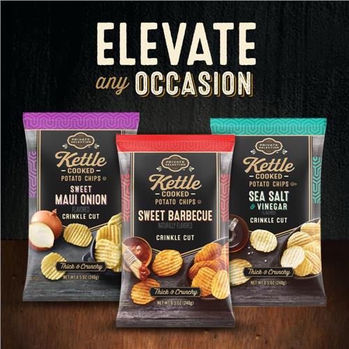 Private Selection Original Sea Salt Crinkle Cut Kettle Chips 8.5 oz