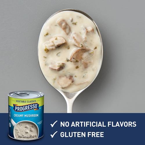 Progresso Vegetable Classics, Creamy Mushroom Canned Soup, Gluten Free, 18 Oz.