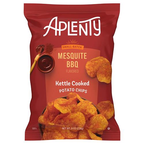 Aplenty Mesquite Bbq Kettle Cooked Potato Chips, 8 Oz
