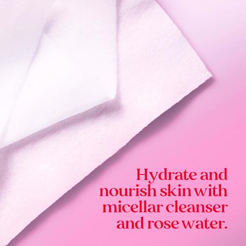 Burts Bees, Rose Water Face Wipes, For All Skin Types, Hydrating Micellar Makeup Remover & Facial Cleansing Towelettes, 30 Count (1 Pack)