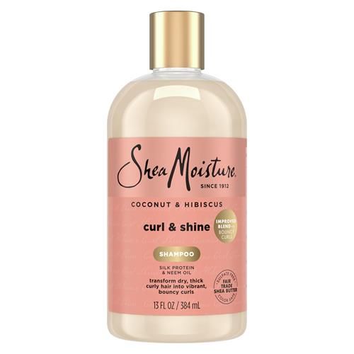 Sheamoisture Curl And Shine Coconut Shampoo Coconut And Hibiscus For Curly Hair Paraben Free Shampoo 13 Oz