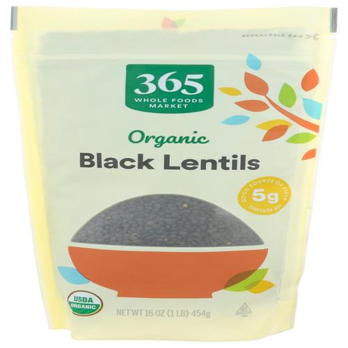 Whole Foods Market Organic Black Lentils, 16 Ounce