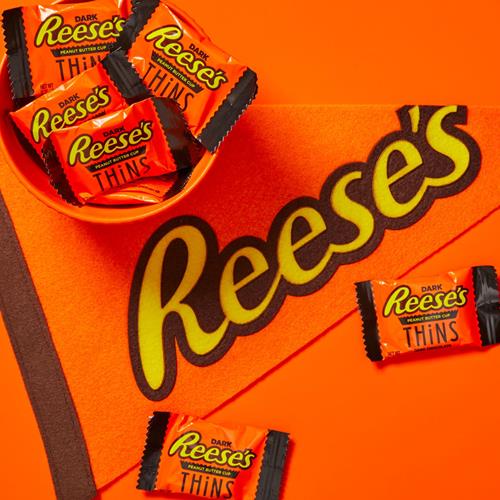 Reeses Thins Dark Chocolate Peanut Butter Cups, Candy Share Pack, 7.37 Oz