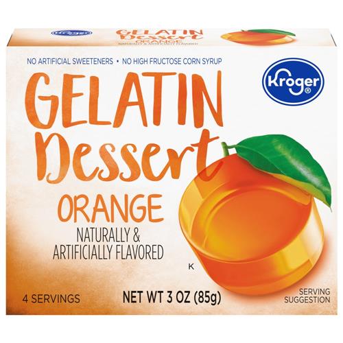 Kroger Orange Gelatin Dessert Mix 3 oz