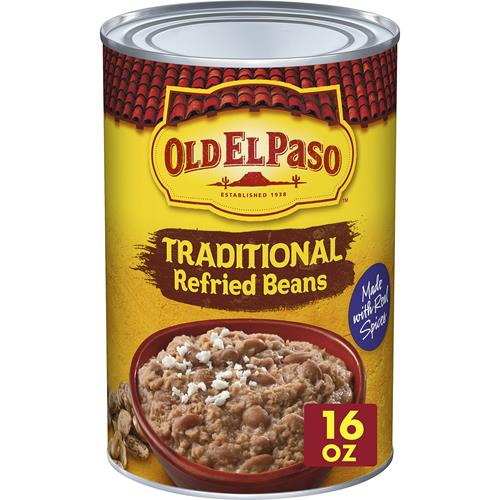 Old El Paso Traditional Canned Refried Beans, 1 Can, 16 Oz
