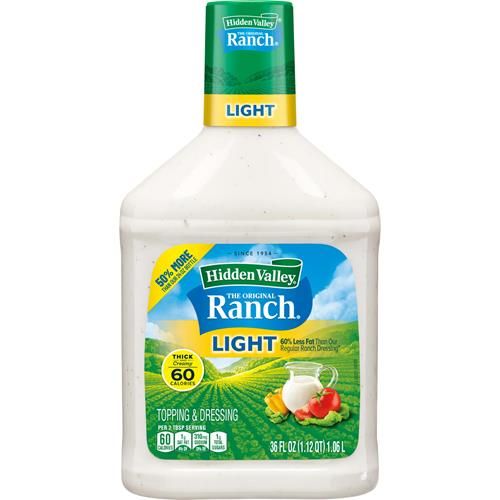 Hidden Valley Original Ranch Light Topping And Dressing, Gluten Free, 36 Ounce Bottle (Package May Vary)