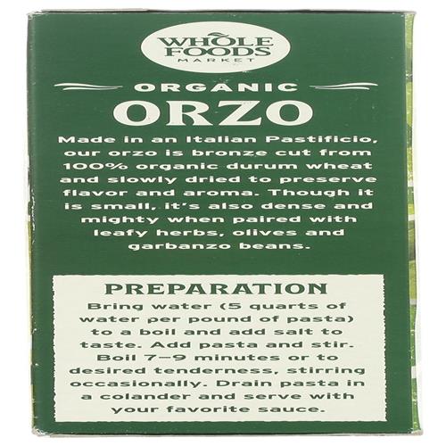 Whole Foods Market, Organic Orzo, 16 Oz