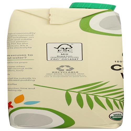 Whole Foods Market, Organic Coconut Water, 100% Pulp-Free Juice, 33.8 Fl Oz