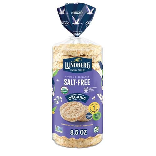 Lundberg Organic Brown Rice Cakes, Salt-Free, Gluten-Free, Vegan, Healthy Snacks, 8.5 Oz
