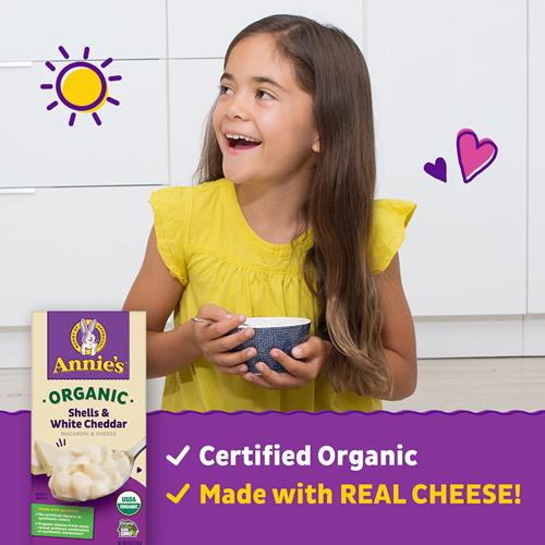 Annies Organic Macaroni And Cheese, Shells And White Cheddar, 6 Oz