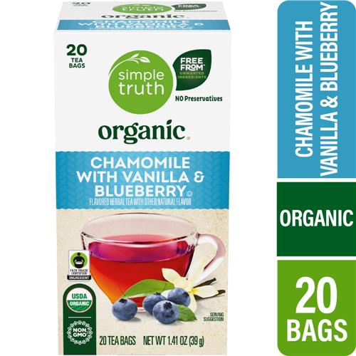 Simple Truth Organic Vanilla & Blueberry Chamomile Herbal Tea 20 ct / 1.41 oz