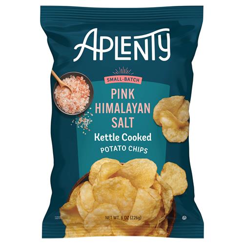Aplenty Pink Himalayan Salt Kettle Cooked Potato Chips, 8 Oz