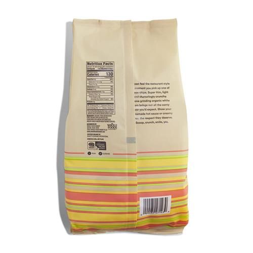 Whole Foods Market, Organic Restaurant Style White Corn Tortilla Chips Unsalted, 14 Oz
