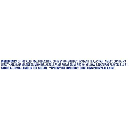 Crystal Light Sugar-Free Lemon Iced Tea On-The-Go Powdered Drink Mix 10 Count, Pack Of 1
