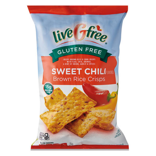 liveGfree Gluten Free Sweet Chili Brown Rice Crisps, 7 oz