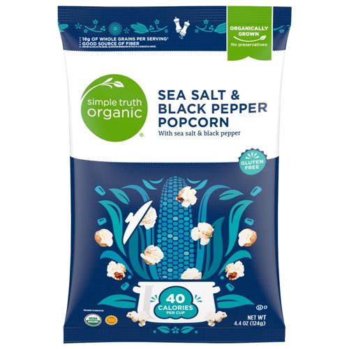 Simple Truth Organic Sea Salt & Black Pepper Popcorn 4.4 oz