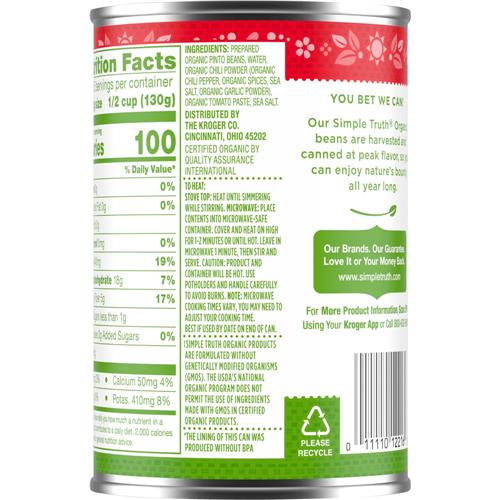 Simple Truth Organic Chili Beans 15 oz