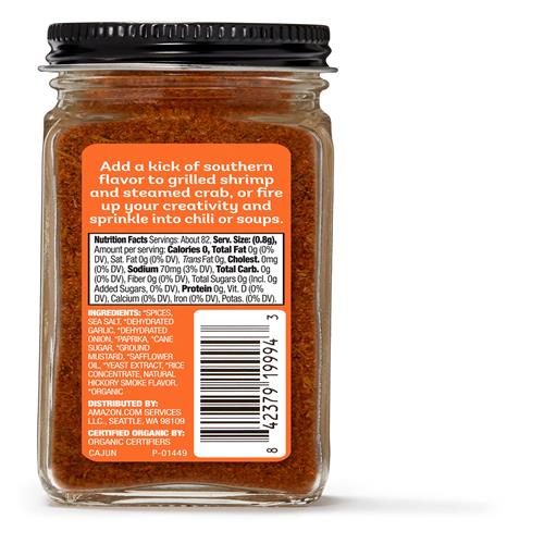 Aplenty, Organic Cajun Seasoning Blend, 2.3 Oz