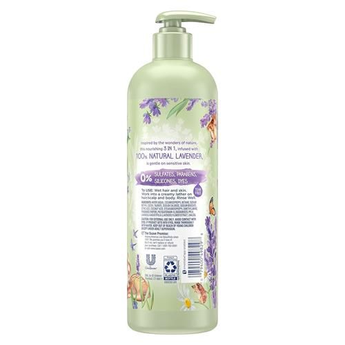 Suave Kids 3-In-1 Shampoo With 100% Natural Lavender - Tear-Free Shampoo, Conditioner, And Body Wash For Kids, 16.6 Fl Oz