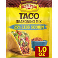 Old El Paso Taco Seasoning, 25% Less Sodium, 1 Oz.