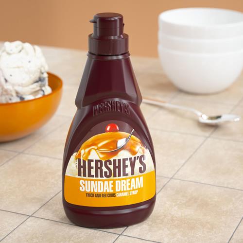Hersheys Sundae Dream Caramel Syrup Bottle, 15 Oz